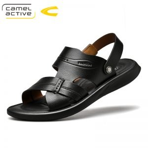 OEM/ODM Men Quick Drying Beach Swimming Hand-made Leather Shoes Anti-Slip Sandals
