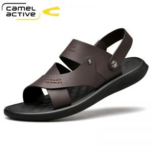 dropship summer sandals water sports light weight genuine leather sandals for men beach casual buckle strap sandal men shoes