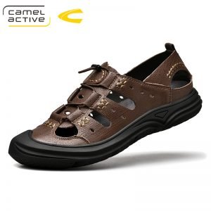 Men's summer leather sandal wholesale casual flat shoes for men