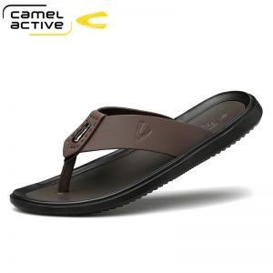 Men's summer leather sandal  flat shoes for men