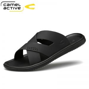 genuine leather sandals for men beach casual buckle strap sandal men shoes